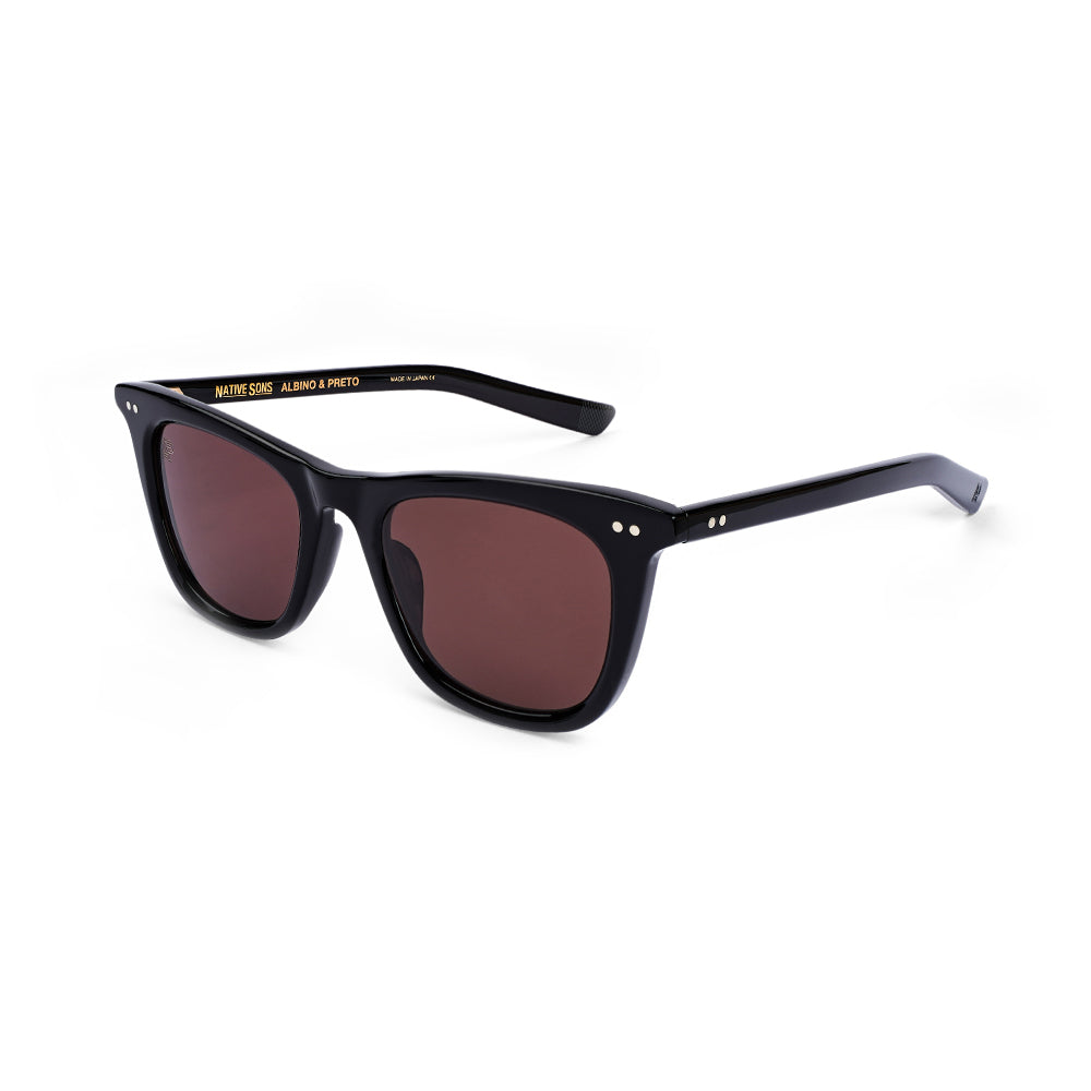 A&P ALBINO & PRETO SPIRIT BLACK W BROWN LENS