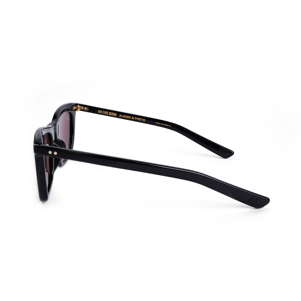 A&P ALBINO & PRETO SPIRIT BLACK W BROWN LENS